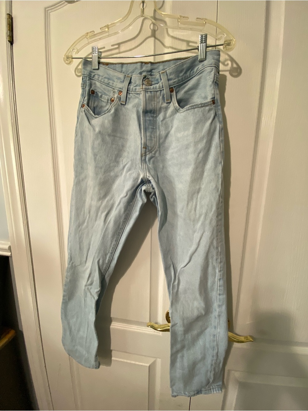 Levi's Light Blue High-Rise Straight Jeans